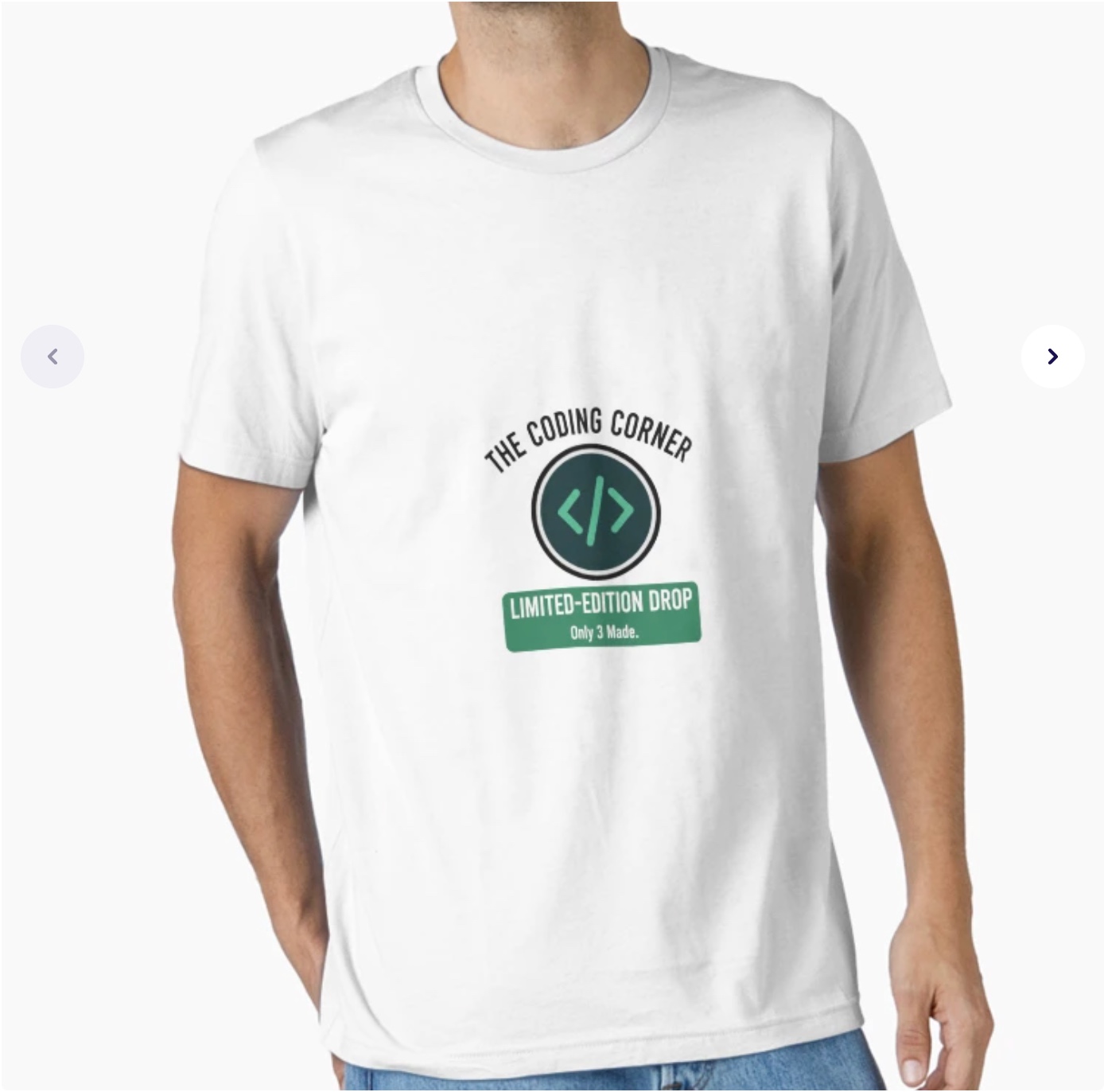 Exclusive Coding Corner T-Shirt Mockup (Red Drop)